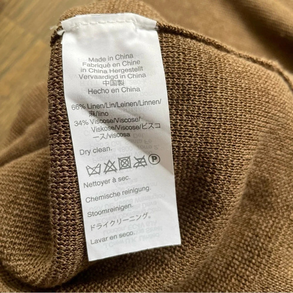 J. Crew Juliette Linen Blend Collarless Sweater Blazer Jacket S Greenish Brown - Picture 4 of 8